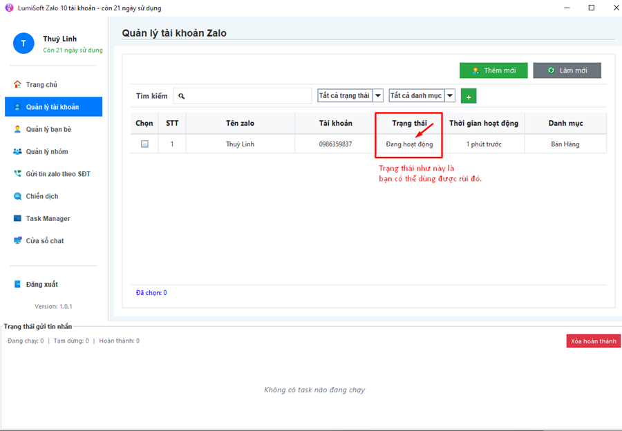 phần mềm nuôi nick Zalo