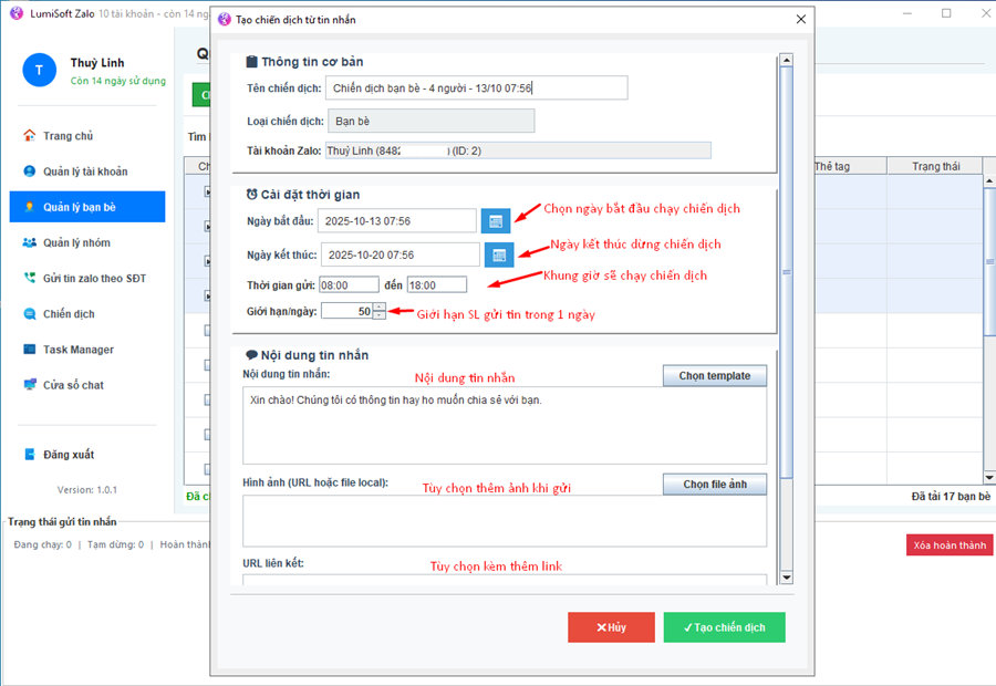 phần mềm nuôi nick Zalo