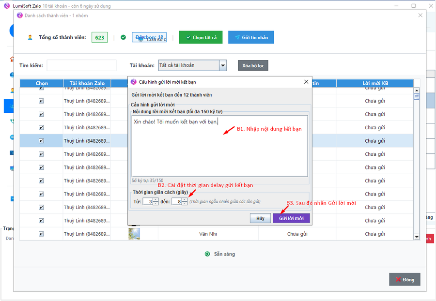 cách kết bạn Zalo hàng loạt