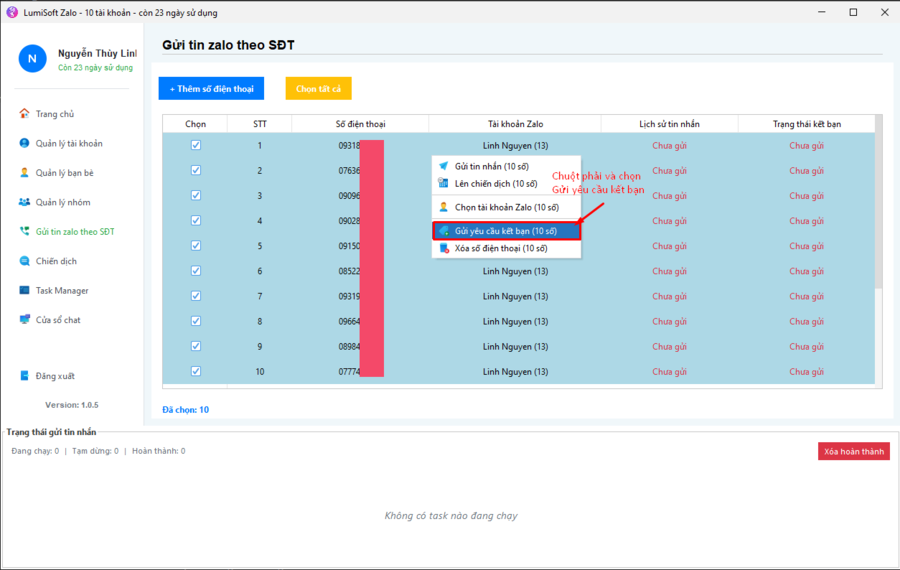 cách kết bạn Zalo hàng loạt