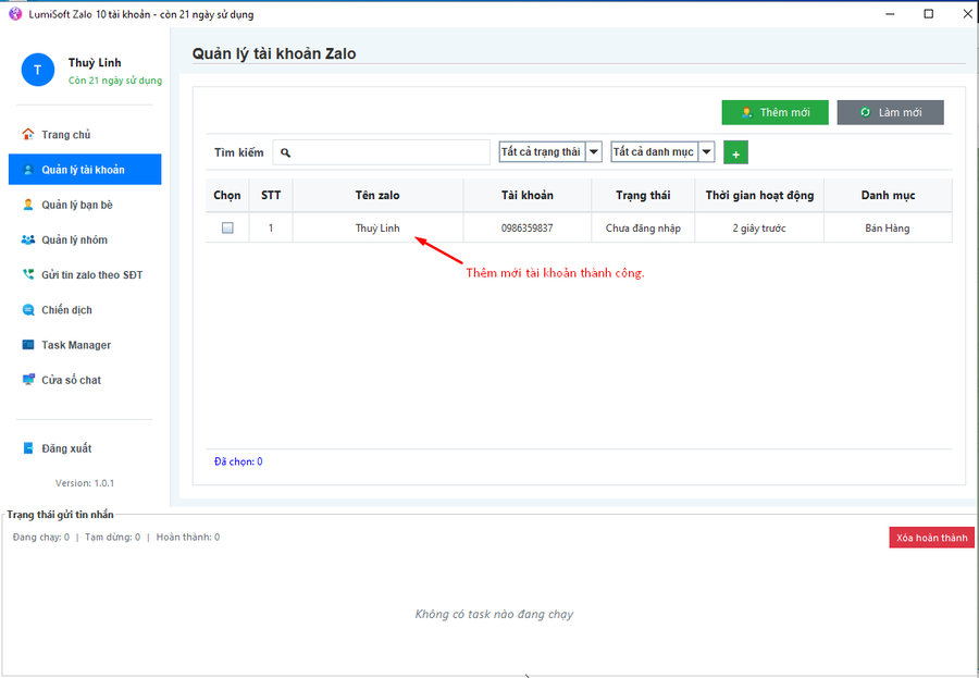 cách nuôi nick Zalo