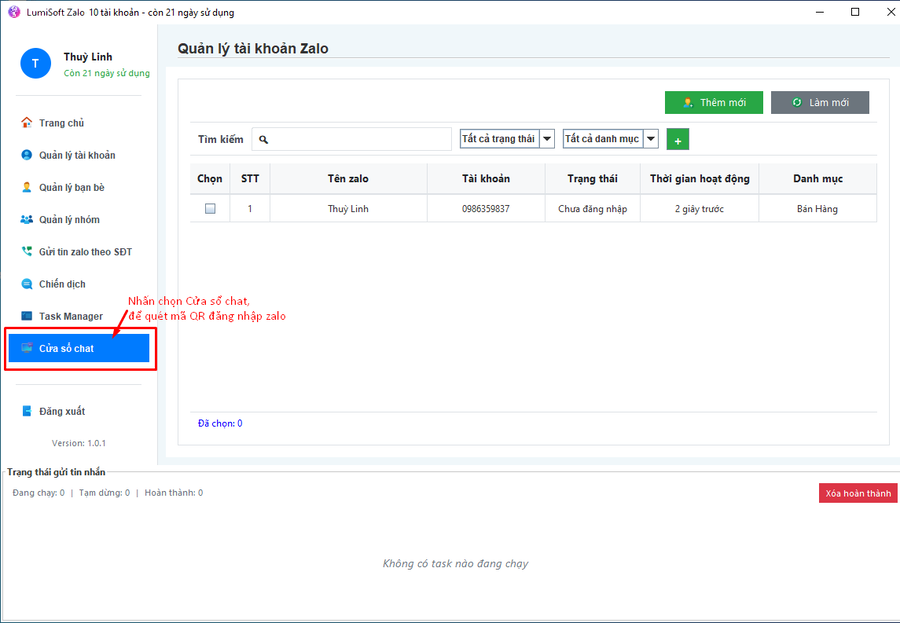 cách nuôi nick Zalo