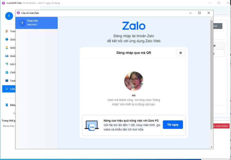 cách nuôi nick Zalo