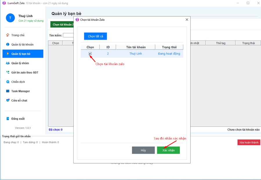 cách spam tin nhắn Zalo