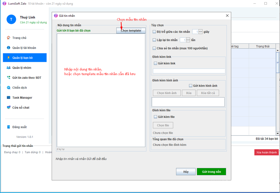 cách spam tin nhắn Zalo