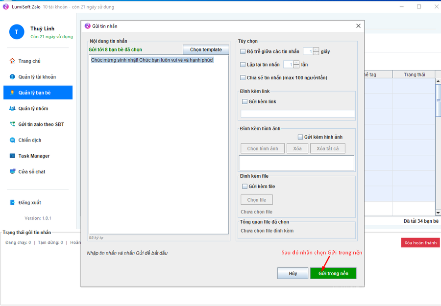 cách spam tin nhắn Zalo
