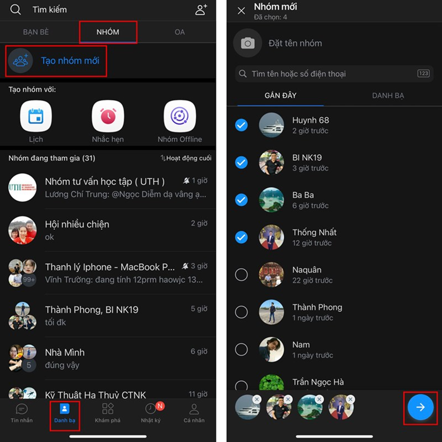 tạo nhóm Zalo không cần kết bạn