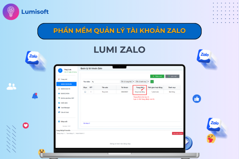 phần mềm quản lý nhiều tài khoản Zalo
