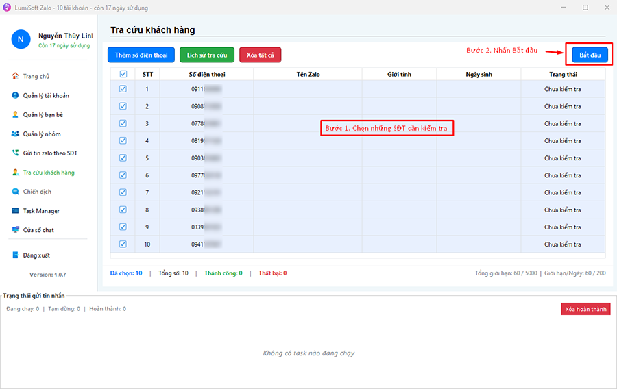 phần mềm quét số điện thoại zalo lumisoft