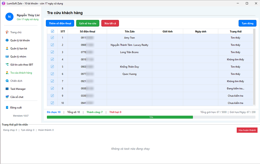 phần mềm quét số điện thoại zalo lumisoft