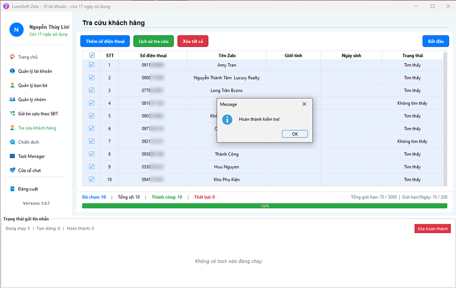 phần mềm quét số điện thoại zalo lumisoft