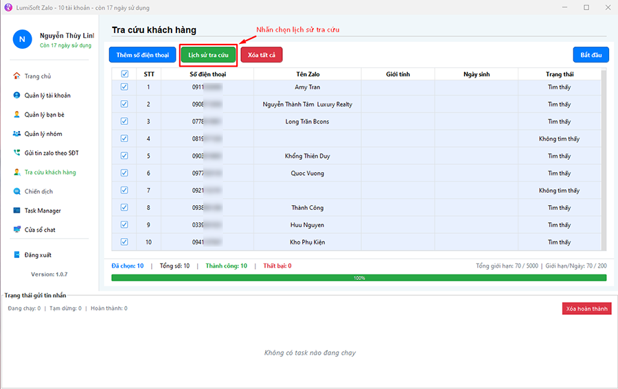 phần mềm quét số điện thoại zalo lumisoft