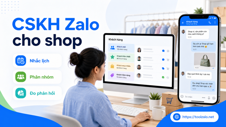 Giao diện Dashboard trong phần mềm LumiSoft Zalo