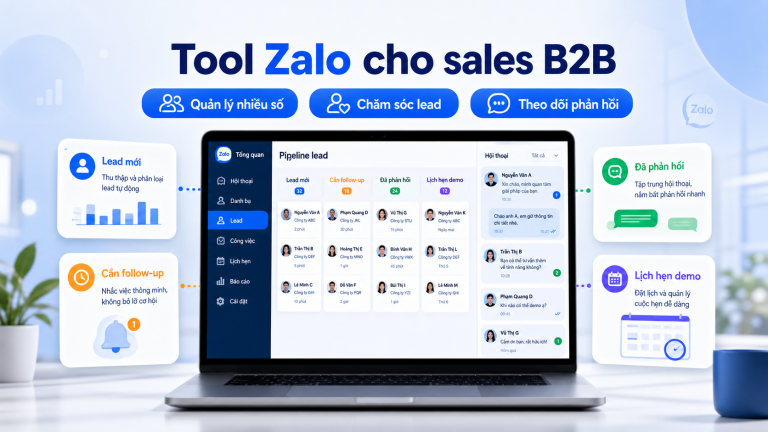 Giao diện Dashboard trong phần mềm LumiSoft Zalo