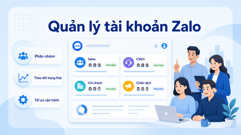 Giao diện Dashboard trong phần mềm LumiSoft Zalo