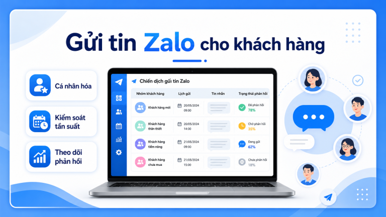 Giao diện Dashboard trong phần mềm LumiSoft Zalo