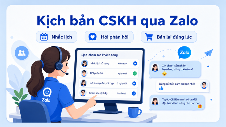 Giao diện Dashboard trong phần mềm LumiSoft Zalo