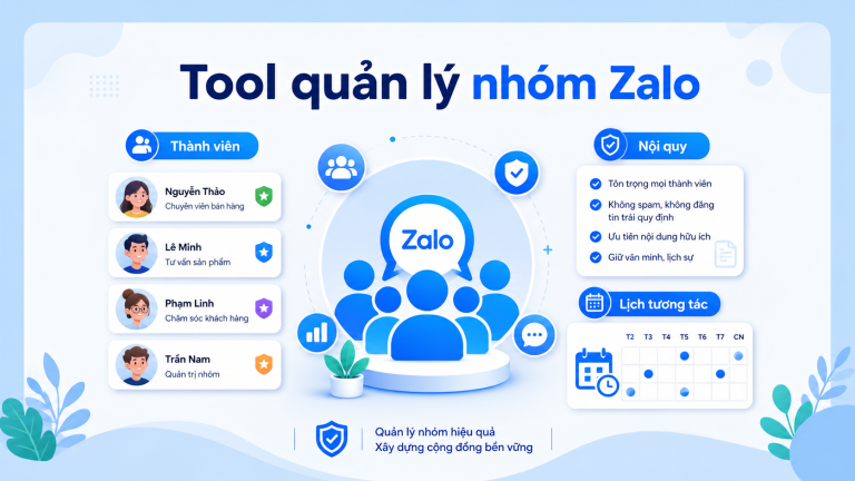 Giao diện Dashboard trong phần mềm LumiSoft Zalo