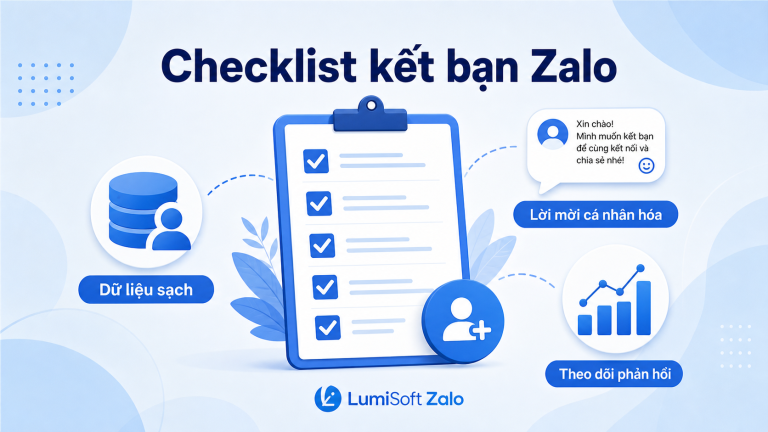Giao diện Dashboard trong phần mềm LumiSoft Zalo