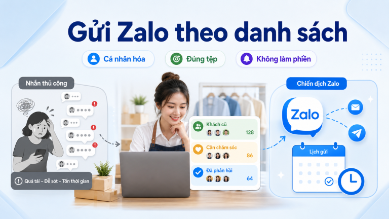 Giao diện Dashboard trong phần mềm LumiSoft Zalo