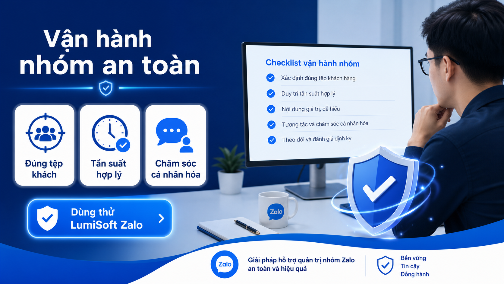 Lưu ý an toàn khi quản lý nhóm Zalo cho bán hàng bằng LumiSoft Zalo