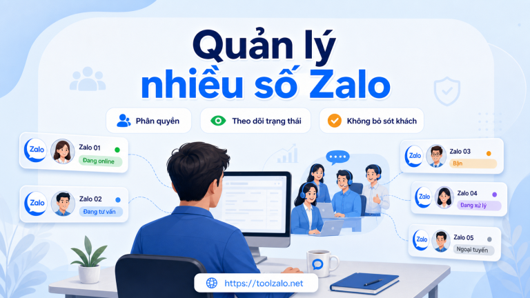 Giao diện Dashboard trong phần mềm LumiSoft Zalo