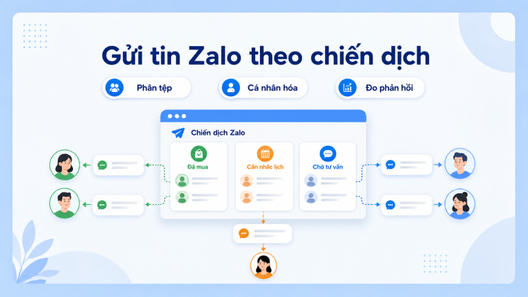 Giao diện Dashboard trong phần mềm LumiSoft Zalo