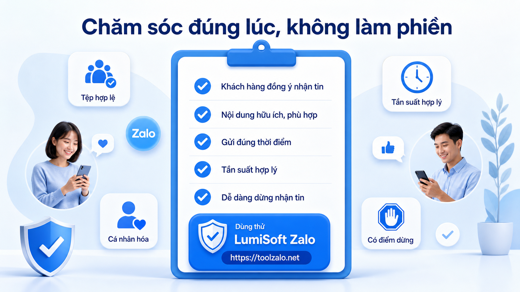 Lưu ý an toàn khi chăm sóc khách hàng qua Zalo bằng quy trình 14 ngày