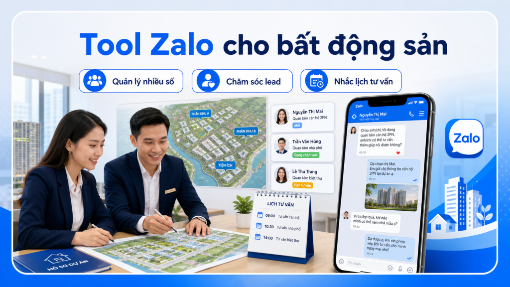 Giao diện Dashboard trong phần mềm LumiSoft Zalo