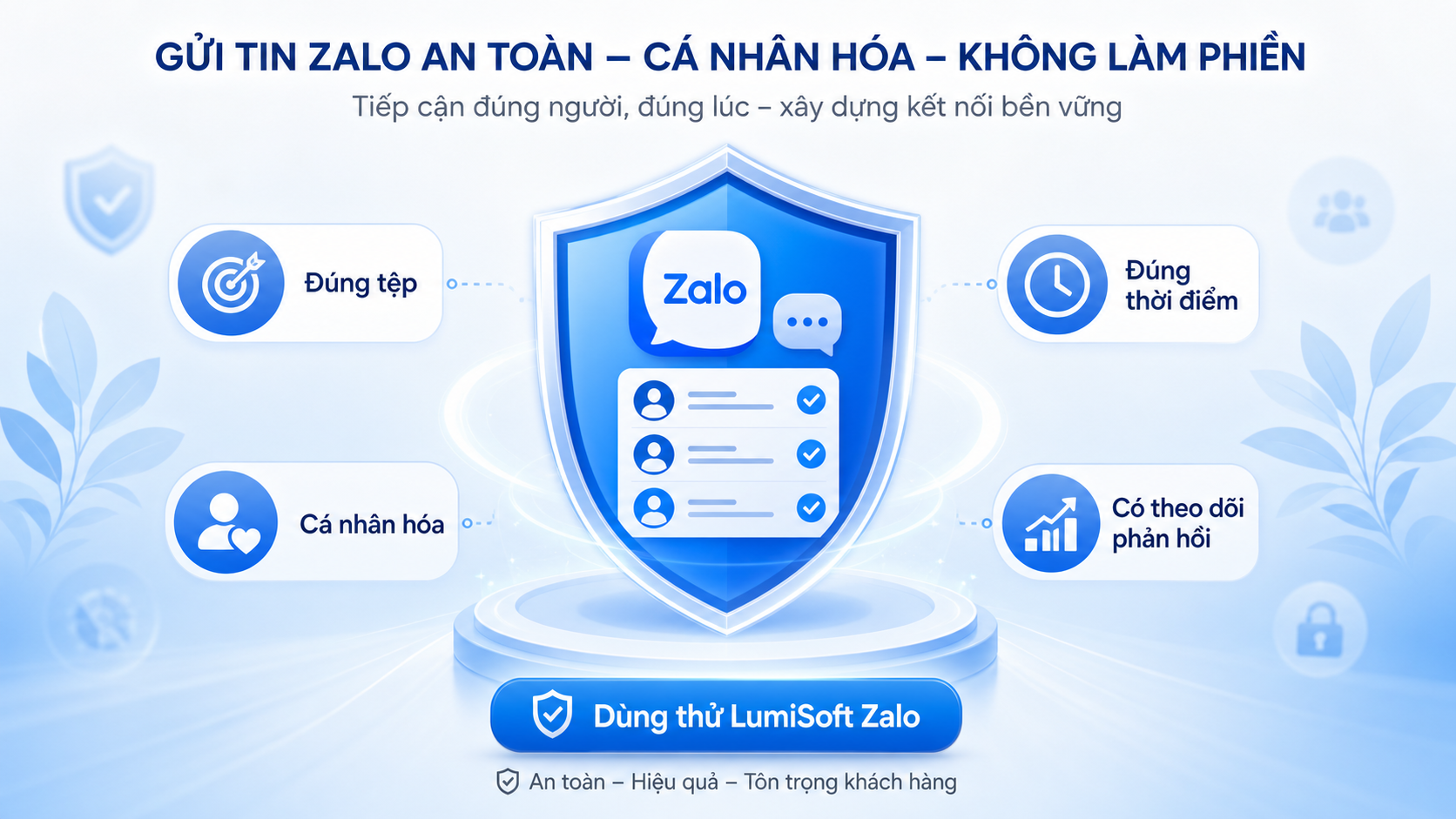 Gửi tin Zalo theo danh sách khách hàng an toàn với LumiSoft Zalo và tần suất hợp lý