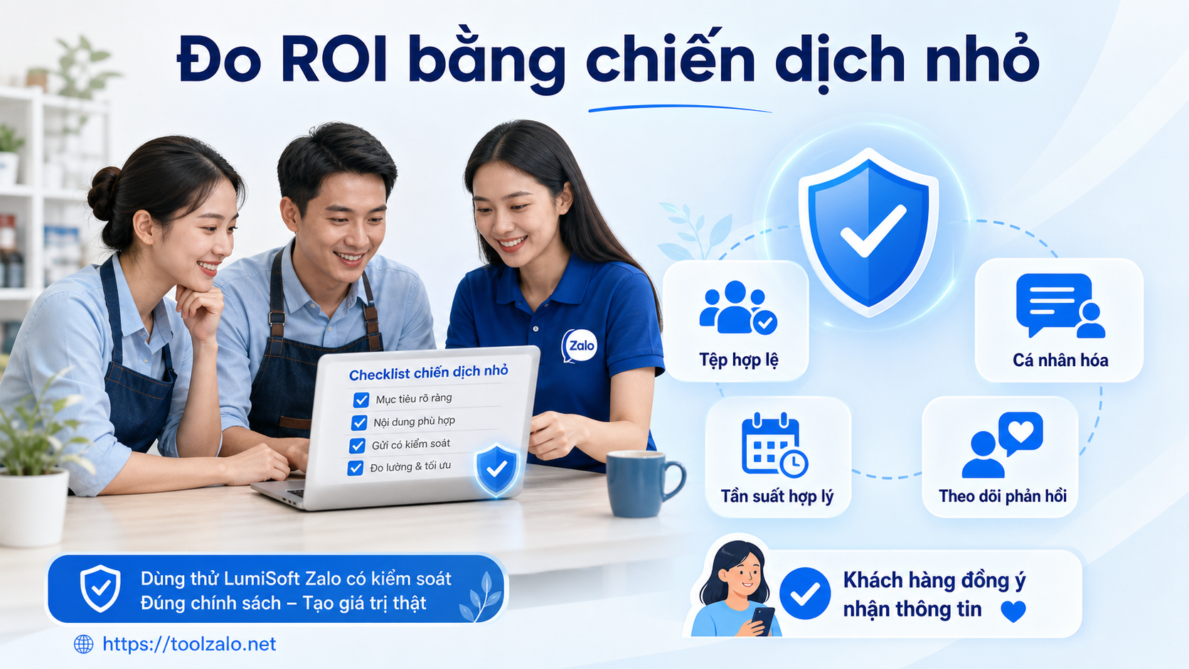 Đo ROI phần mềm Zalo Marketing bằng chiến dịch nhỏ an toàn và có kiểm soát