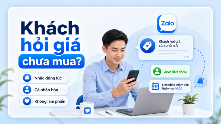 Giao diện Dashboard trong phần mềm LumiSoft Zalo