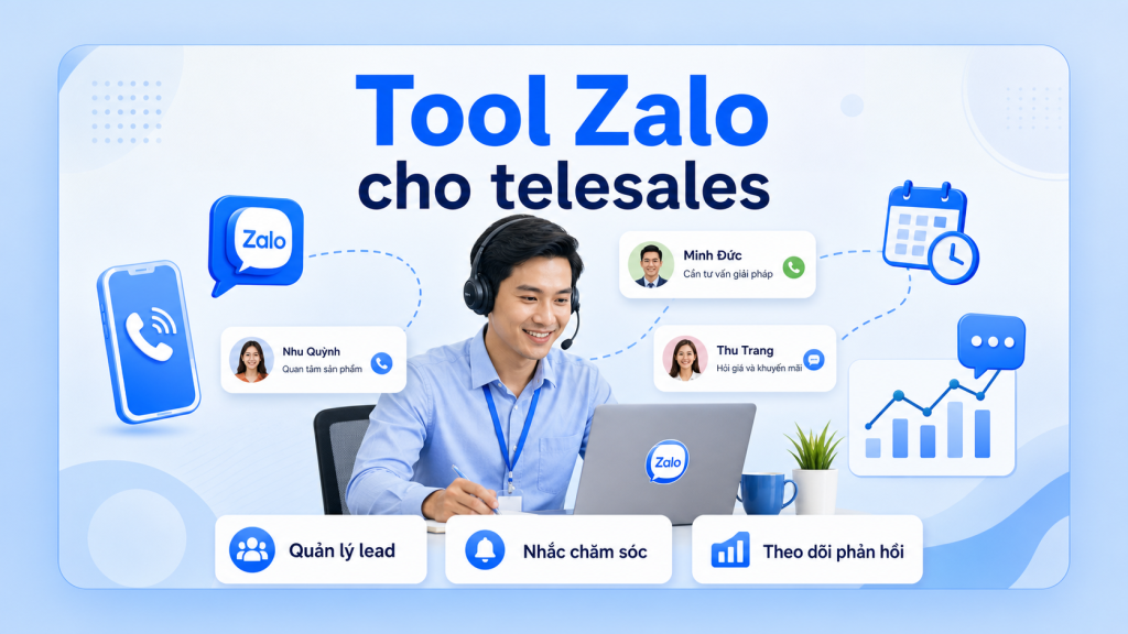 Giao diện Dashboard trong phần mềm LumiSoft Zalo