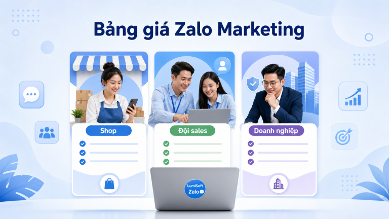 Giao diện Dashboard trong phần mềm LumiSoft Zalo