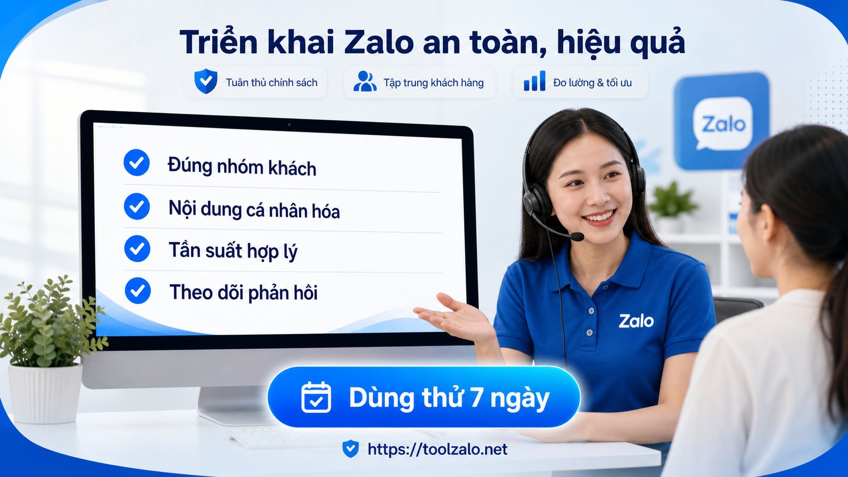 Triển khai phần mềm Zalo cho shop online an toàn với cá nhân hóa và tần suất hợp lý