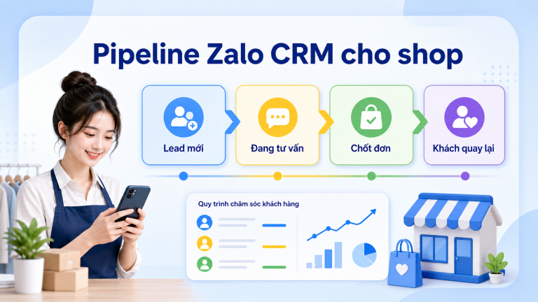 Giao diện Dashboard trong phần mềm LumiSoft Zalo