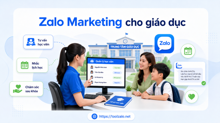 Giao diện Dashboard trong phần mềm LumiSoft Zalo