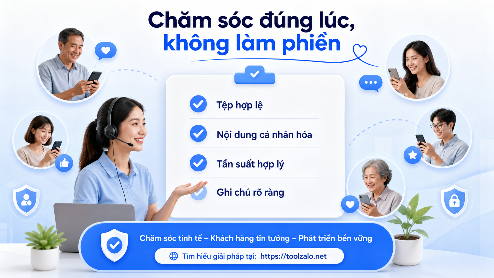 Lưu ý an toàn khi chăm sóc lại và quản lý phản hồi khách hàng Zalo