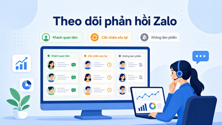 Giao diện Dashboard trong phần mềm LumiSoft Zalo
