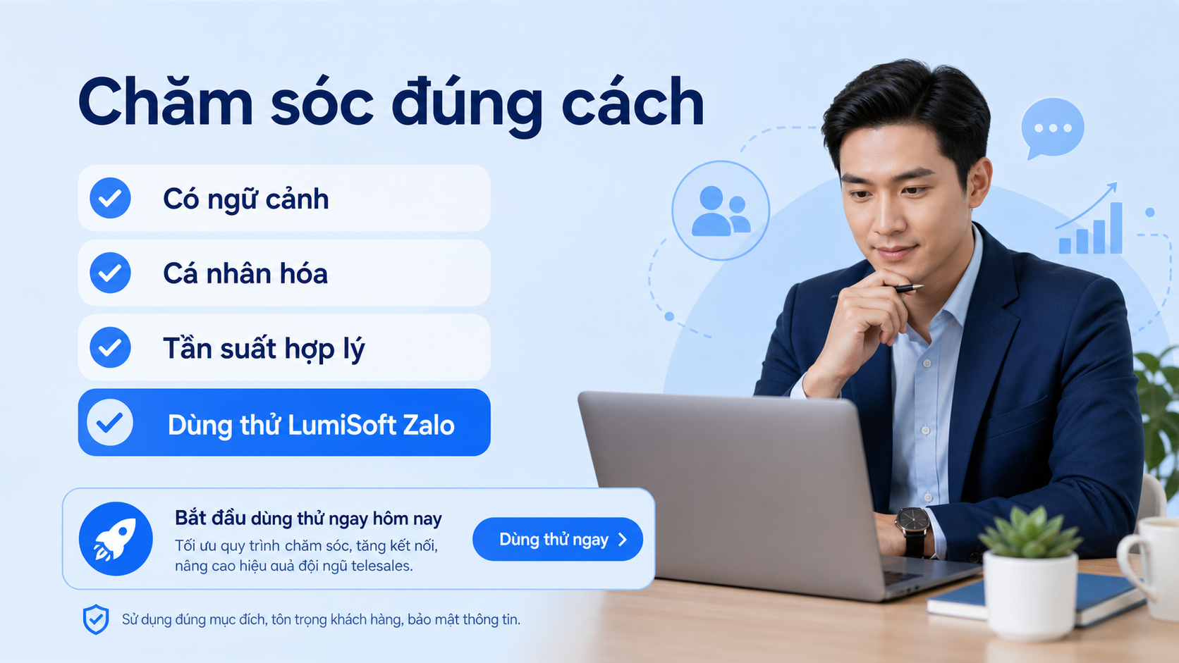 Lưu ý an toàn khi dùng tool Zalo cho telesales và dùng thử LumiSoft Zalo
