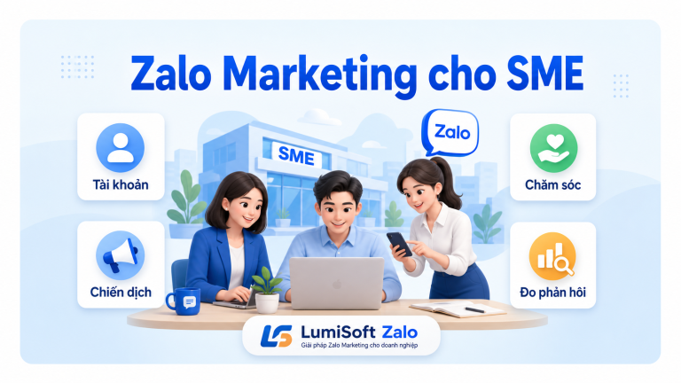 Giao diện Dashboard trong phần mềm LumiSoft Zalo