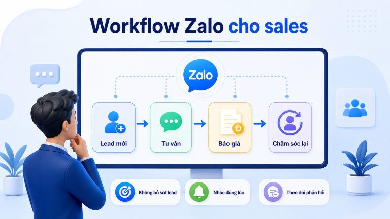 Giao diện Dashboard trong phần mềm LumiSoft Zalo